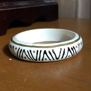 TOMS painted wooden bangle NWOT
